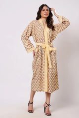 Marigold Muse Printed Wrap Midi Dress