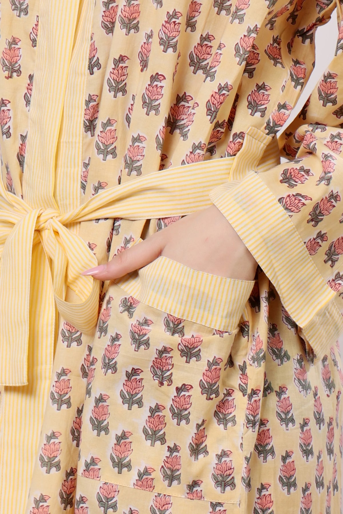 Marigold Muse Printed Wrap Midi Dress