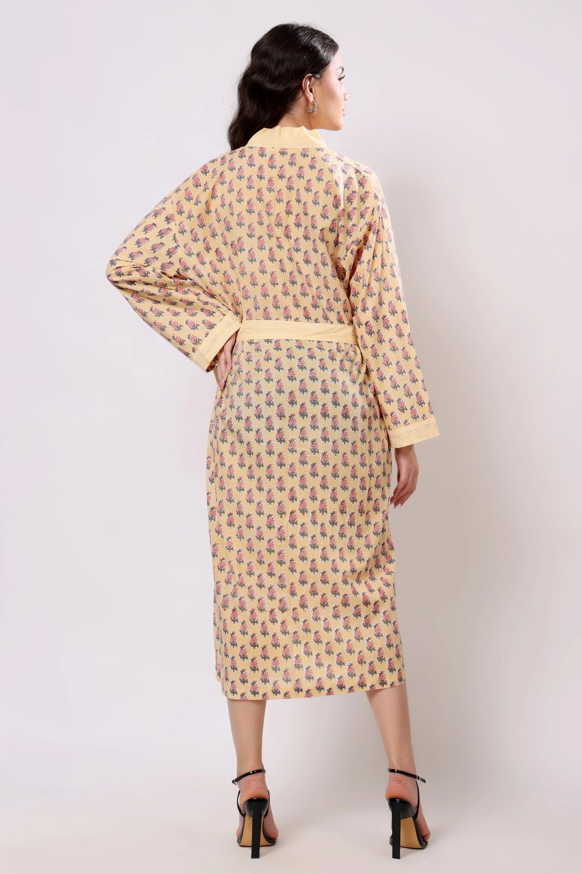 Marigold Muse Printed Wrap Midi Dress
