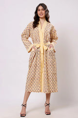Marigold Muse Printed Wrap Midi Dress