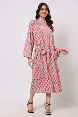 Blush Bloom Belted Midi Dress