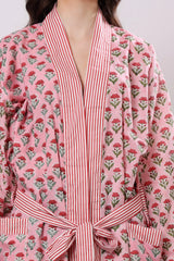 Blush Bloom Belted Midi Dress